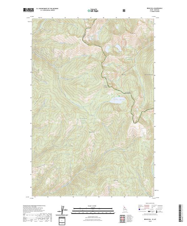 Bruin Hill, ID-MT — USGS 7.5-minute topo (2024)