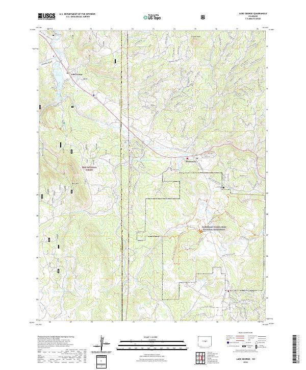 Lake George, CO — USGS 7.5-minute topo (2022)