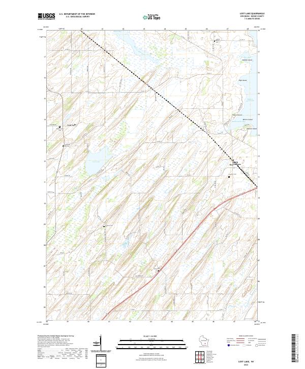 Lost Lake, WI — USGS 7.5-minute topo (2022)