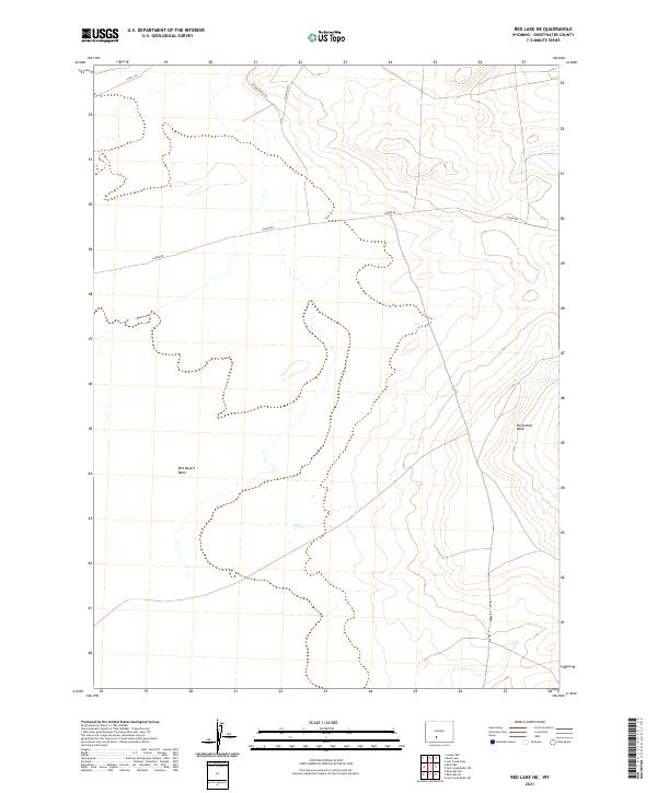 Red Lake NE, WY — USGS 7.5-minute topo (2021)