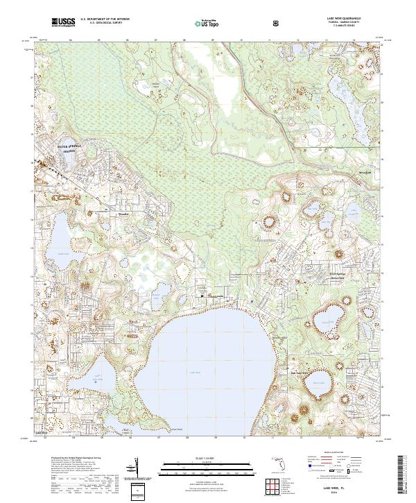 Lake Weir, FL — USGS 7.5-minute topo (2024)