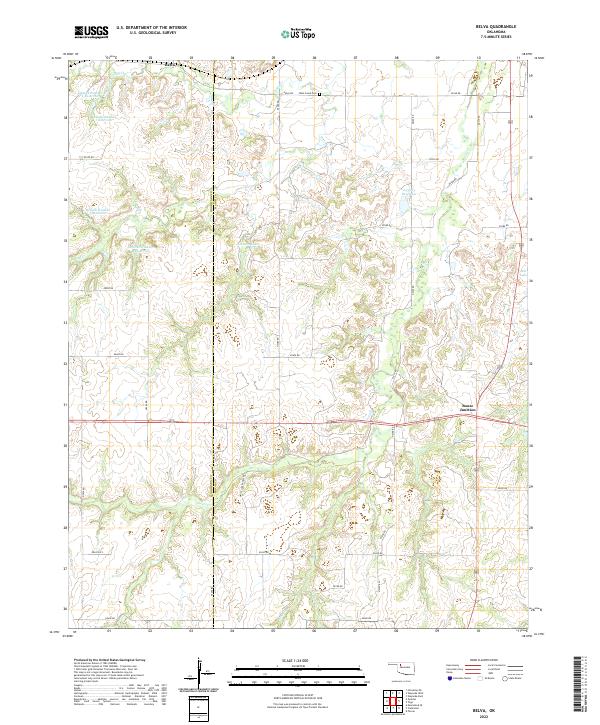 Belva, OK — USGS 7.5-minute topo (2022)