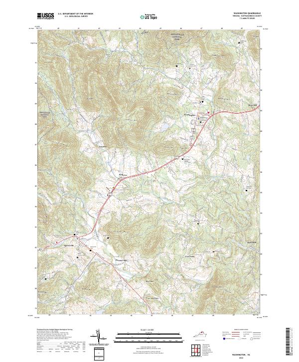 Washington, VA — USGS 7.5-minute topo (2022)