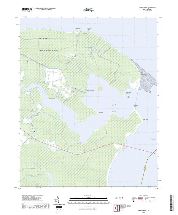 Fort Landing, NC — USGS 7.5-minute topo (2022)