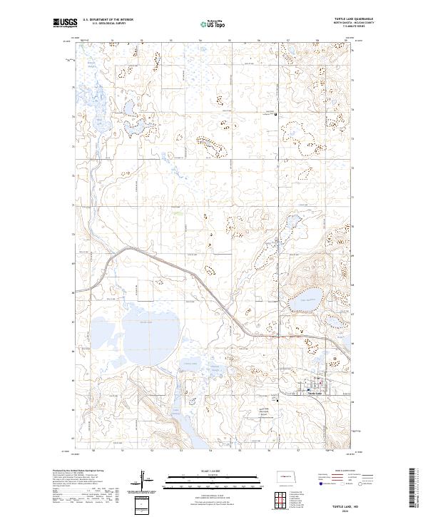 Turtle Lake, ND — USGS 7.5-minute topo (2024)