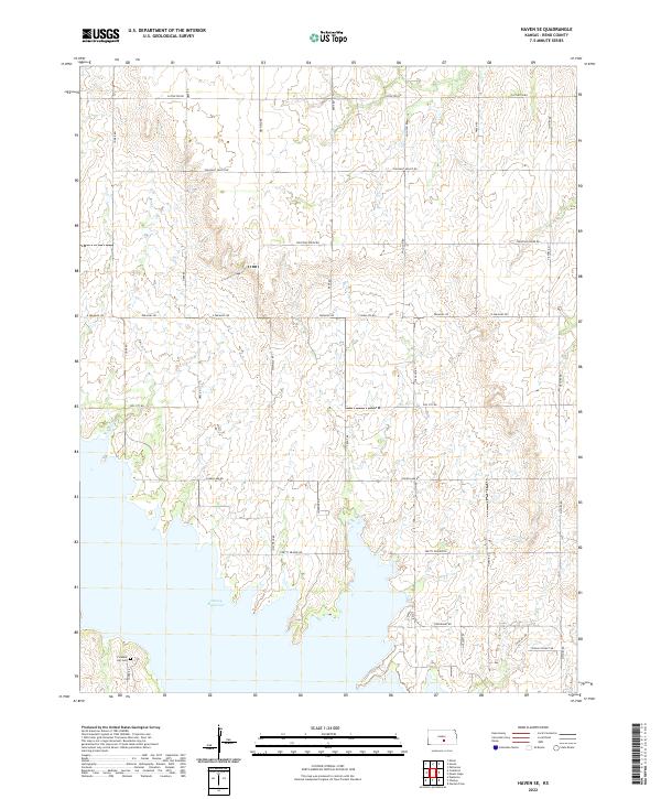 Haven SE, KS — USGS 7.5-minute topo (2022)