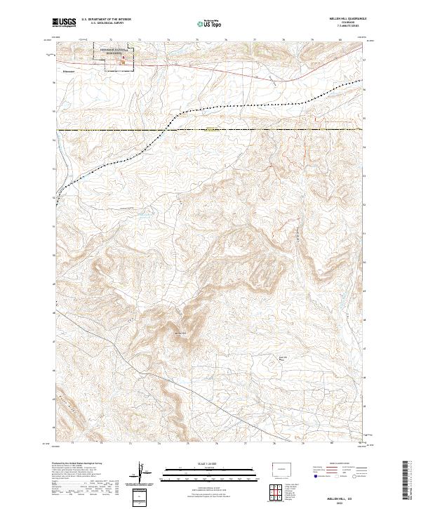 Mellen Hill, CO — USGS 7.5-minute topo (2022)