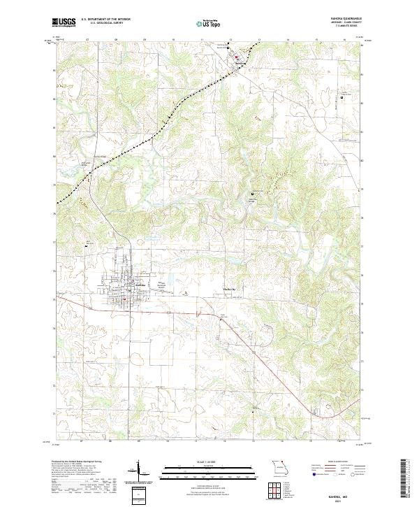 Kahoka, MO — USGS 7.5-minute topo (2021)