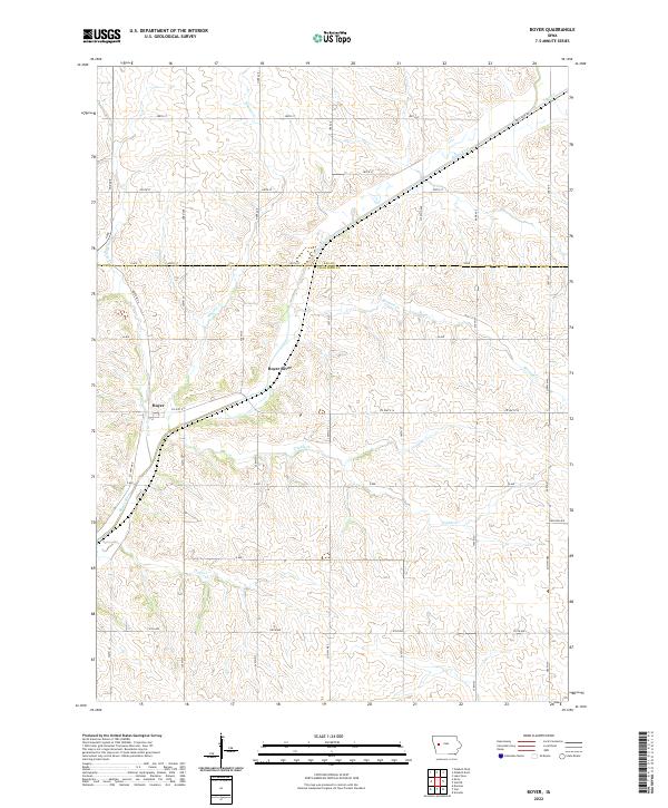 Boyer, IA — USGS 7.5-minute topo (2022)