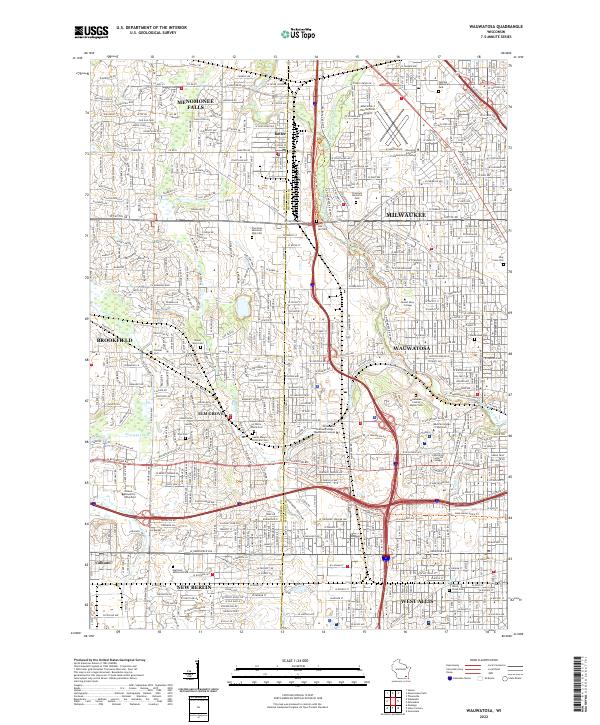 Wauwatosa, WI — USGS 7.5-minute topo (2022)