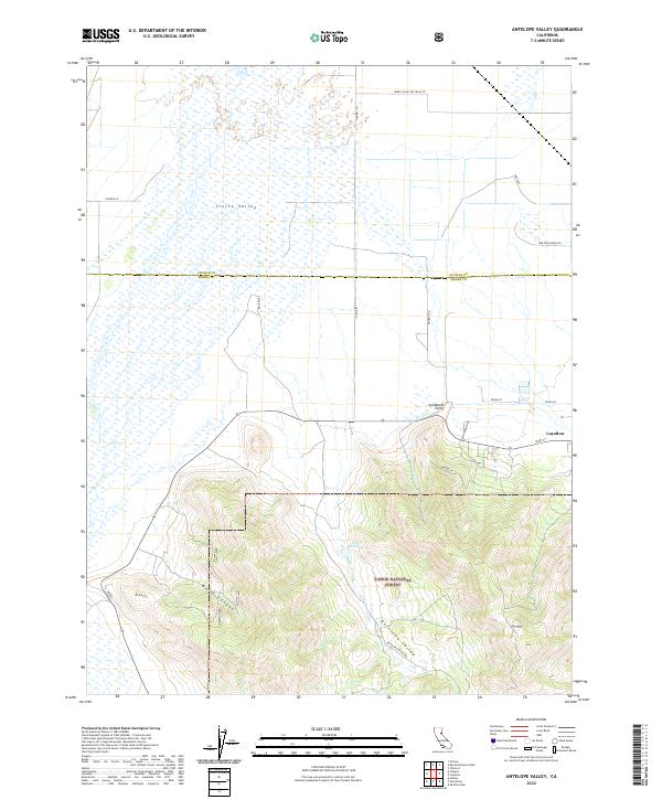Antelope Valley, CA — USGS 7.5-minute topo (2022)