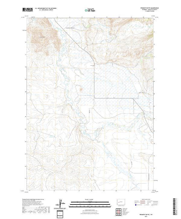 Fremont Butte, WY — USGS 7.5-minute topo (2021)
