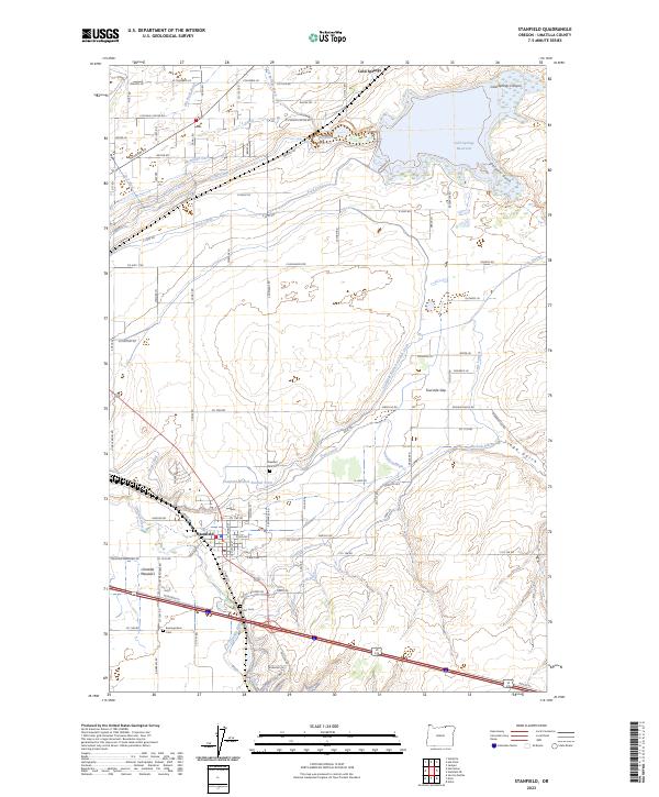 Stanfield, OR — USGS 7.5-minute topo (2023)