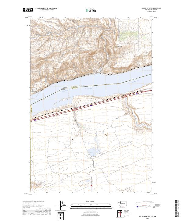 Golgotha Butte, WA-OR — USGS 7.5-minute topo (2023)