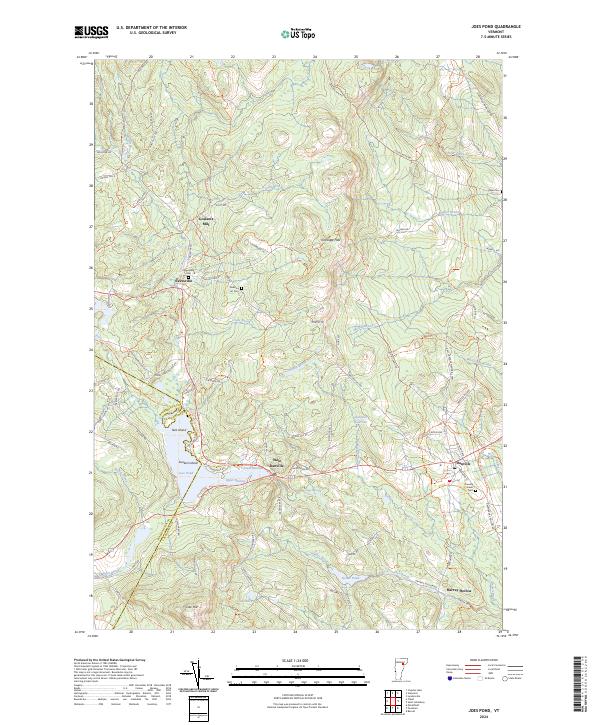 Joes Pond, VT — USGS 7.5-minute topo (2024)