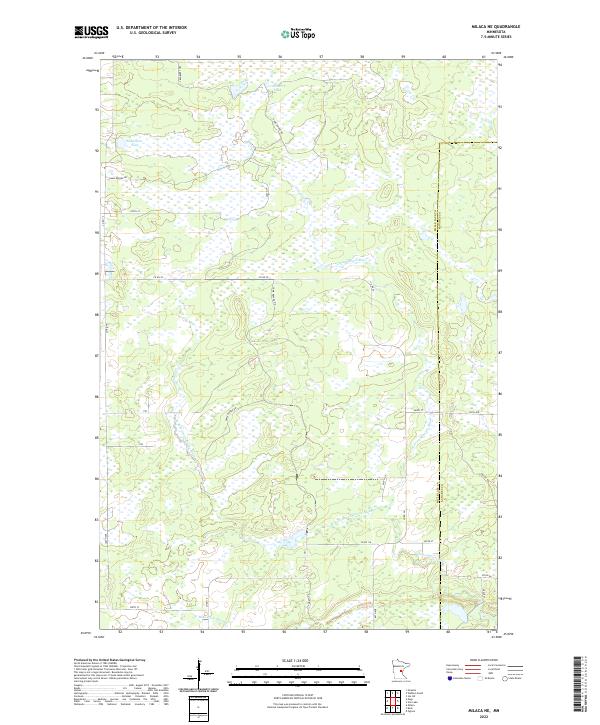Milaca NE, MN — USGS 7.5-minute topo (2022)