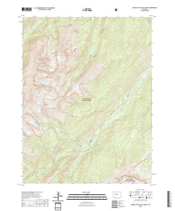 Mount of the Holy Cross, CO — USGS 7.5-minute topo (2022)