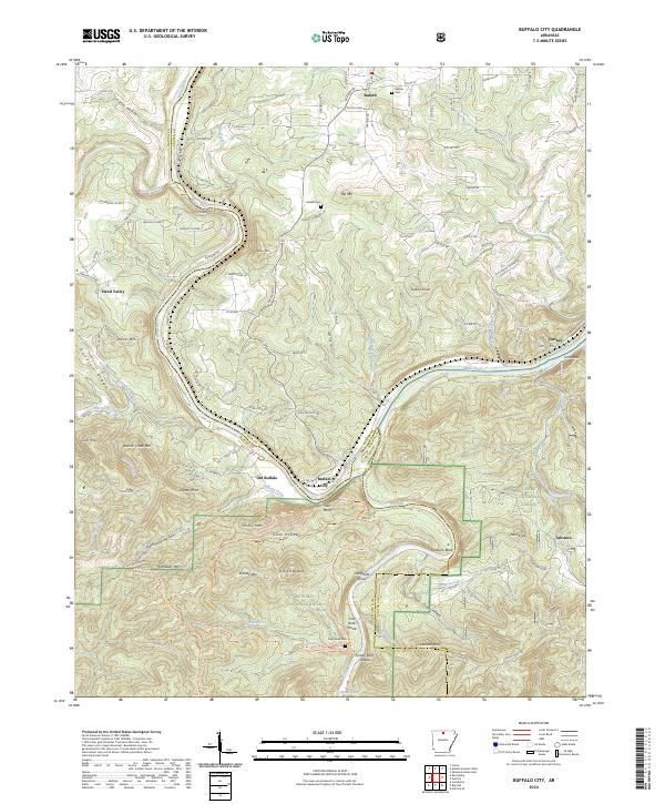 Buffalo City, AR — USGS 7.5-minute topo (2024)