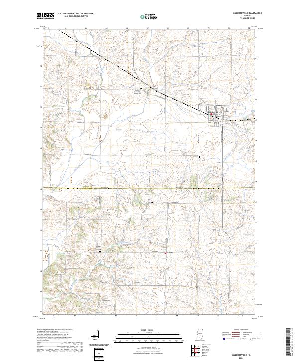 Milledgeville, IL — USGS 7.5-minute topo (2024)
