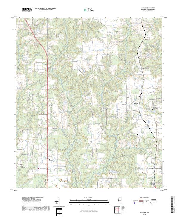 Agricola, MS — USGS 7.5-minute topo (2024)