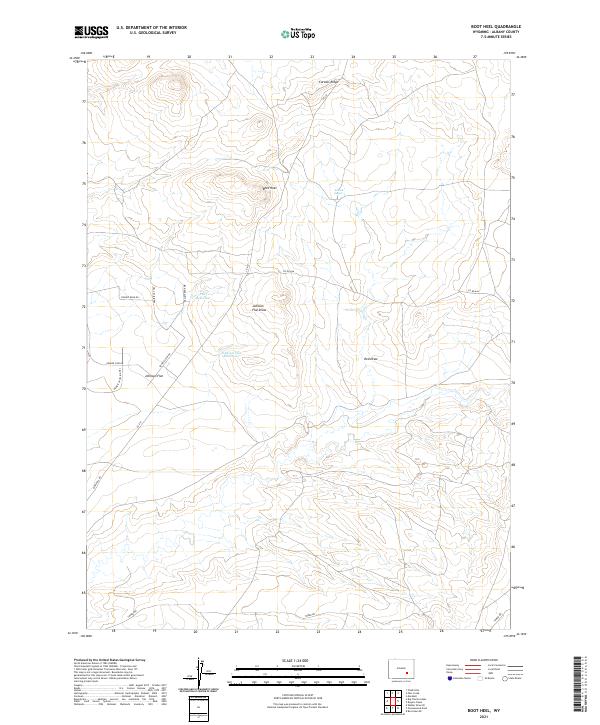 Boot Heel, WY — USGS 7.5-minute topo (2021)