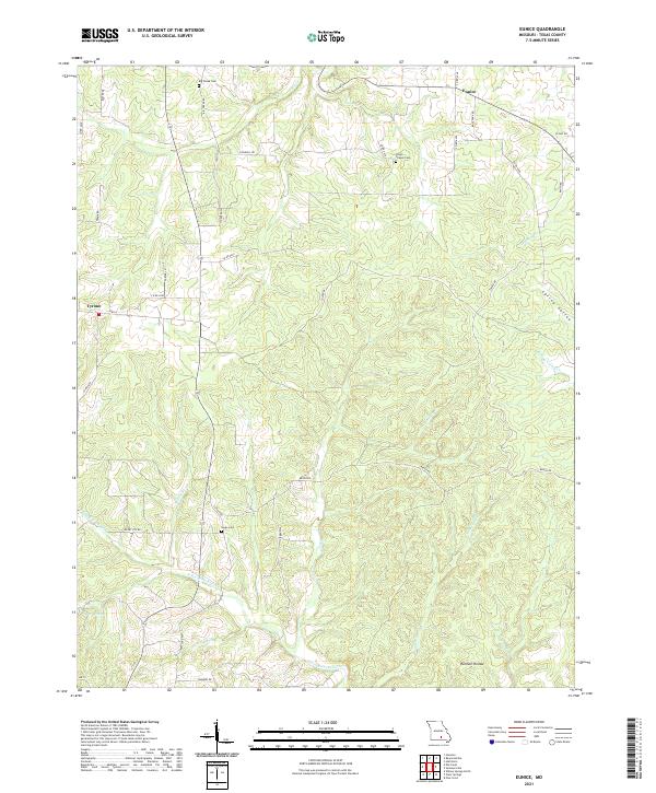 Eunice, MO — USGS 7.5-minute topo (2021)