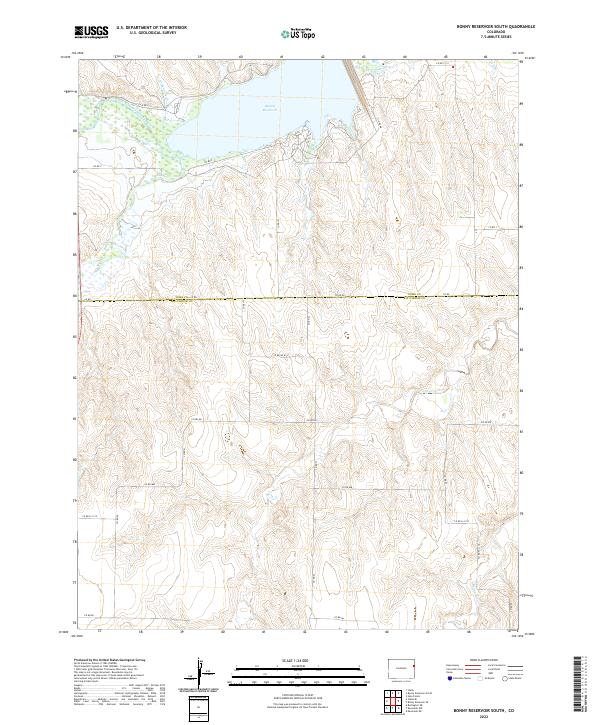 Bonny Reservoir South, CO — USGS 7.5-minute topo (2022)