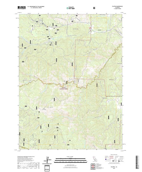 Platina, CA — USGS 7.5-minute topo (2022)