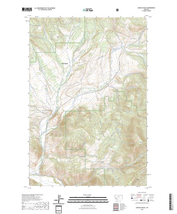 Lincoln Gulch, MT — USGS 7.5-minute topo (2024)