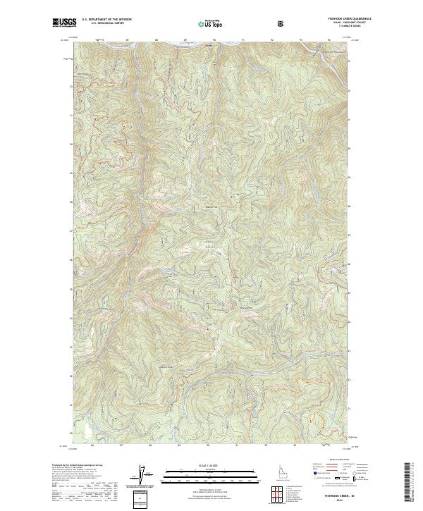 Fishhook Creek, ID — USGS 7.5-minute topo (2024)