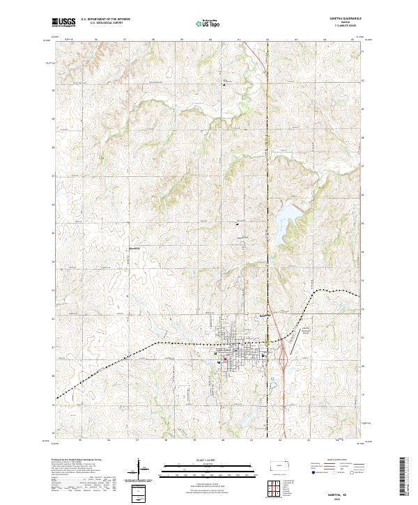 Sabetha, KS — USGS 7.5-minute topo (2022)