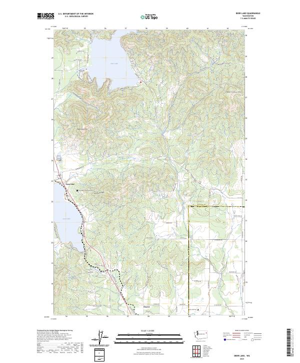 Deer Lake, WA — USGS 7.5-minute topo (2023)