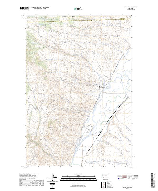 Silver Star, MT — USGS 7.5-minute topo (2024)