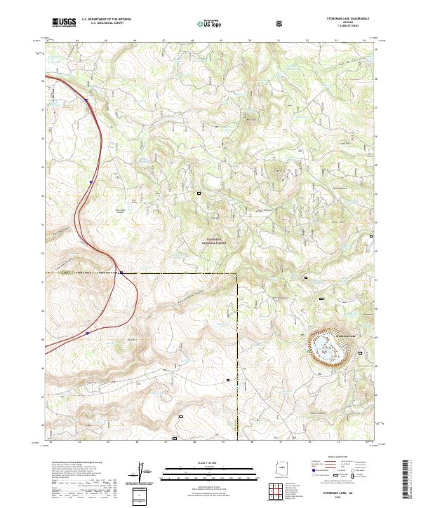 Stoneman Lake, AZ — USGS 7.5-minute topo (2021)