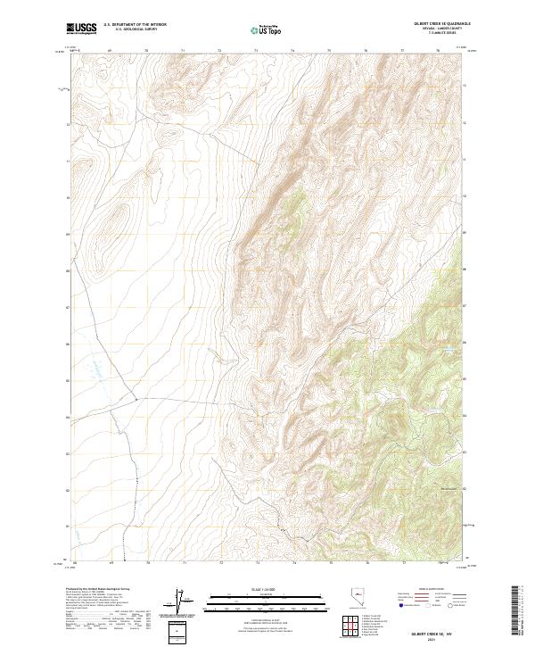 Gilbert Creek SE, NV — USGS 7.5-minute topo (2021)
