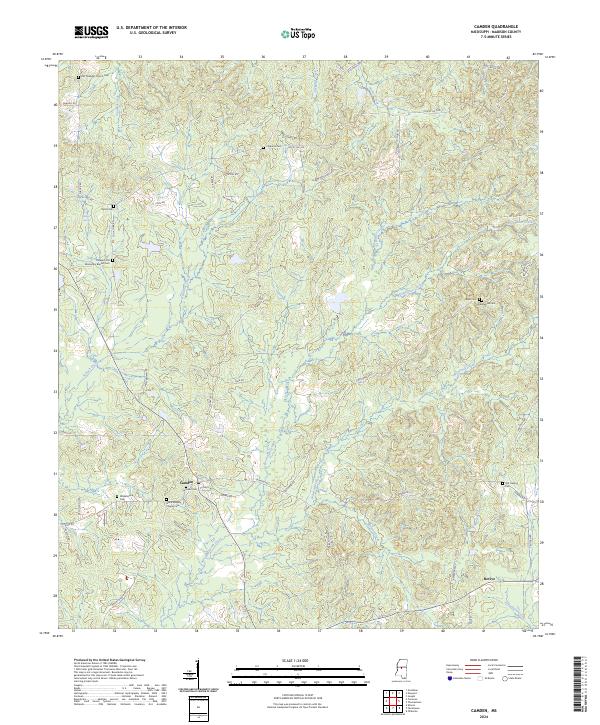 Camden, MS — USGS 7.5-minute topo (2024)