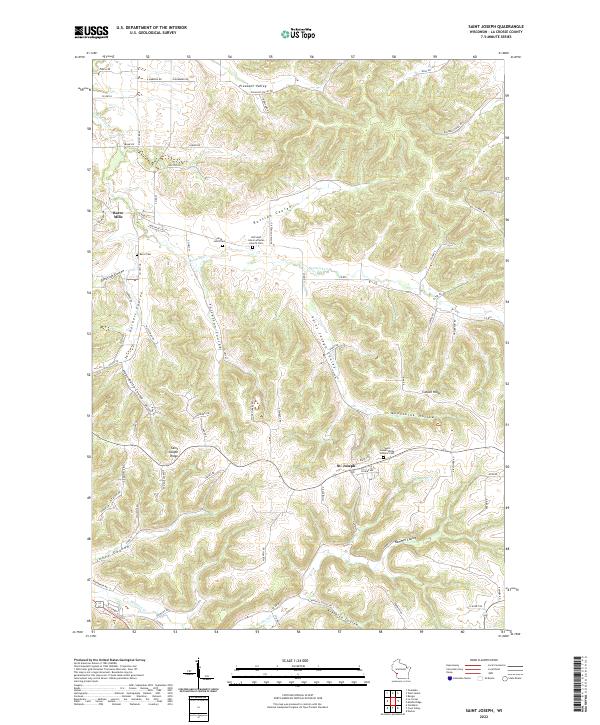 Saint Joseph, WI — USGS 7.5-minute topo (2022)