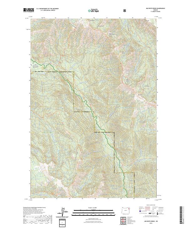 Jim White Ridge, OR — USGS 7.5-minute topo (2023)
