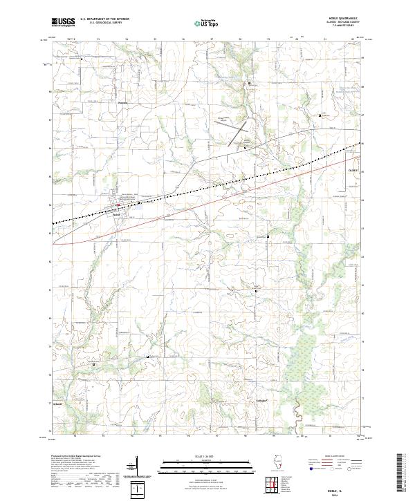 Noble, IL — USGS 7.5-minute topo (2024)