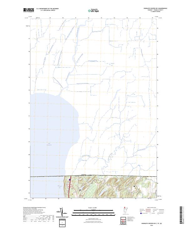 Highgate Center OE N, VT-QC — USGS 7.5-minute topo (2024)