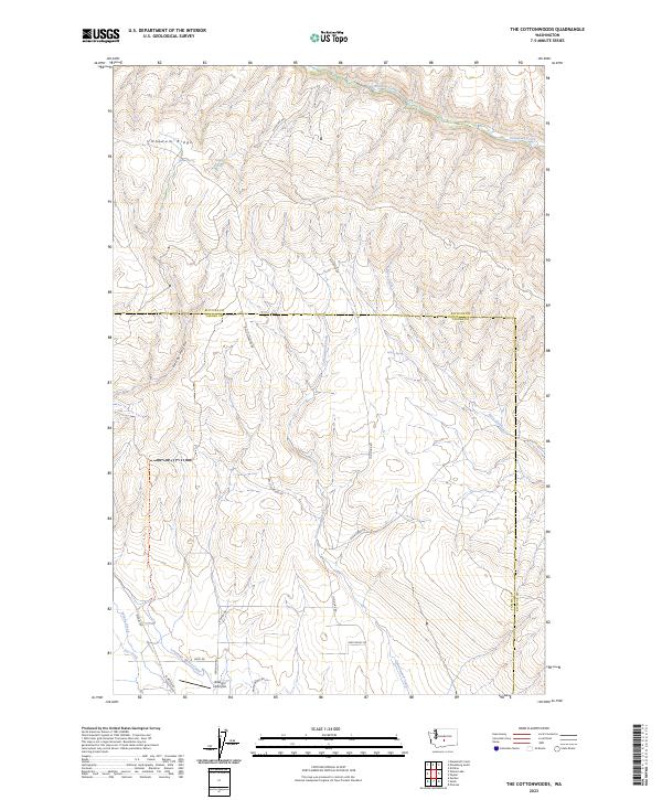 The Cottonwoods, WA — USGS 7.5-minute topo (2023)