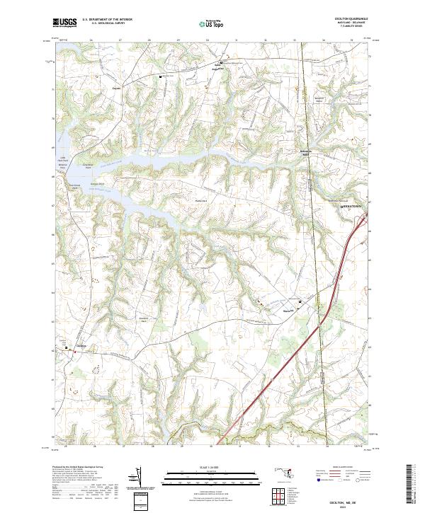 Cecilton, MD-DE — USGS 7.5-minute topo (2023)