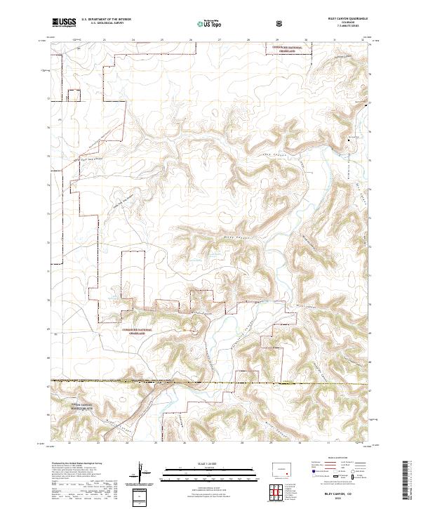 Riley Canyon, CO — USGS 7.5-minute topo (2022)