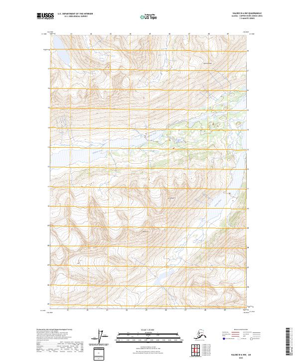Valdez B-6 NW, AK — USGS 7.5-minute topo (2023)