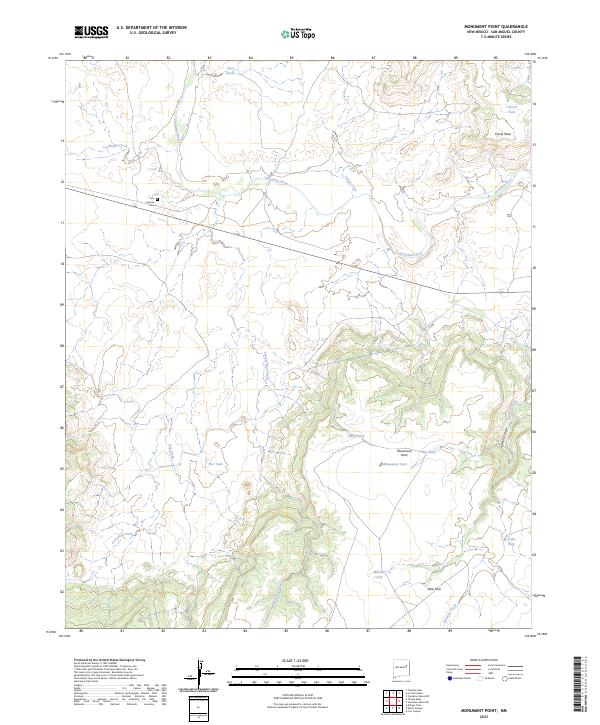 Monument Point, NM — USGS 7.5-minute topo (2023)