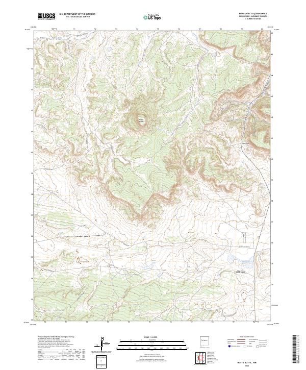 Hosta Butte, NM — USGS 7.5-minute topo (2023)
