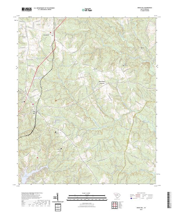 Cross Hill, SC — USGS 7.5-minute topo (2024)