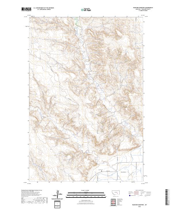 Rancher Cemetery, MT — USGS 7.5-minute topo (2024)