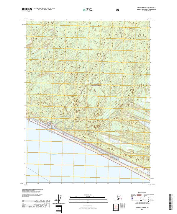 Yakutat B-3 SW, AK — USGS 7.5-minute topo (2021)