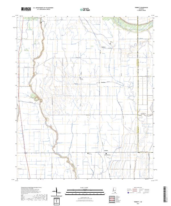 Tribbett, MS — USGS 7.5-minute topo (2024)